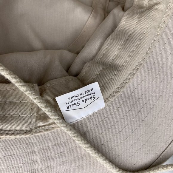 NWT Shade Shack Panama City Beach Tan Bucket Hat with Chin Strap - Picture 6 of 7
